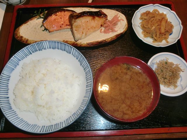 粕漬けの定食